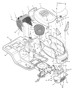Part Location Diagram of 1001644 Murray Shield, Upper Heat